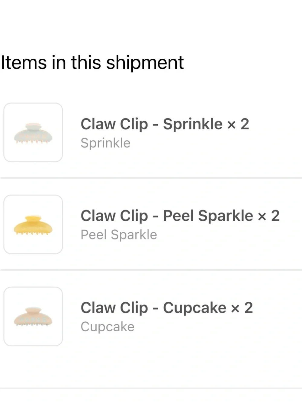 For Kathy- 6 total- Parke Claw Clips - See Description - Priced to send offers